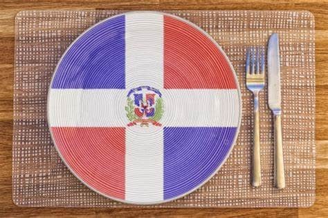 Dominican Flag in Plate